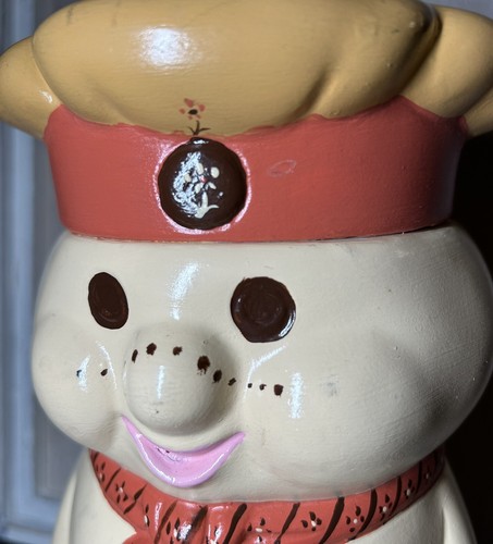 Vintage 1978 Ocean State Mold Doughboy Hand Painted Ceramic Coupon/Money Bank - Picture 6 of 12