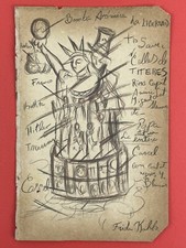 Frida Kahlo Disegno su carta (fatto a mano) firmato e timbrato