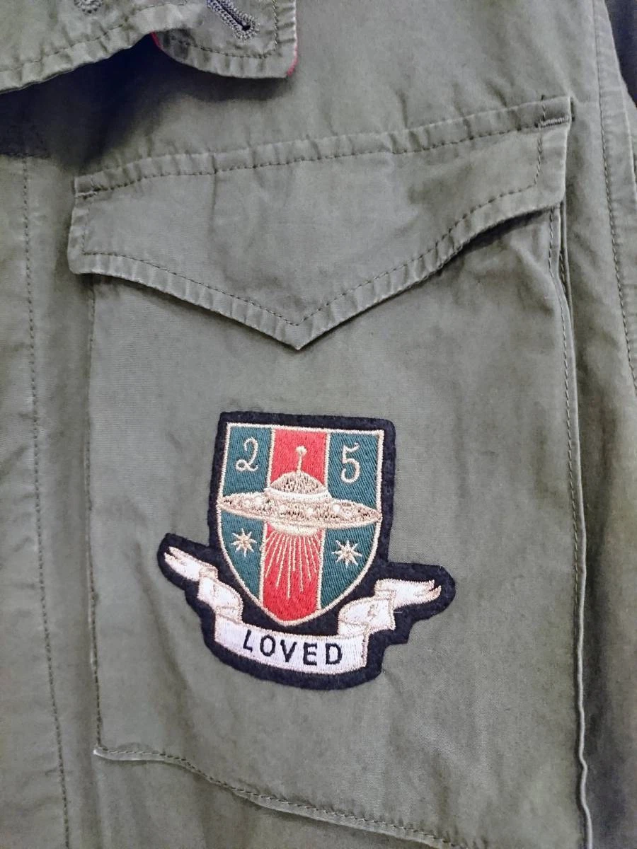 Giacca militare usata Gucci M 65 giacca mod cappotto da uomo taglia 48 fodera rossa