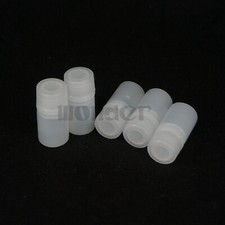 Lot5 10ml White PP Plastic Cylindrical Chemical Container Reagent Bottle