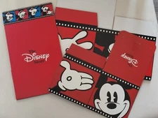 The Disney Store Red Film Design *EMPTY BOXES* 2 cube boxes, 1 rectangle box