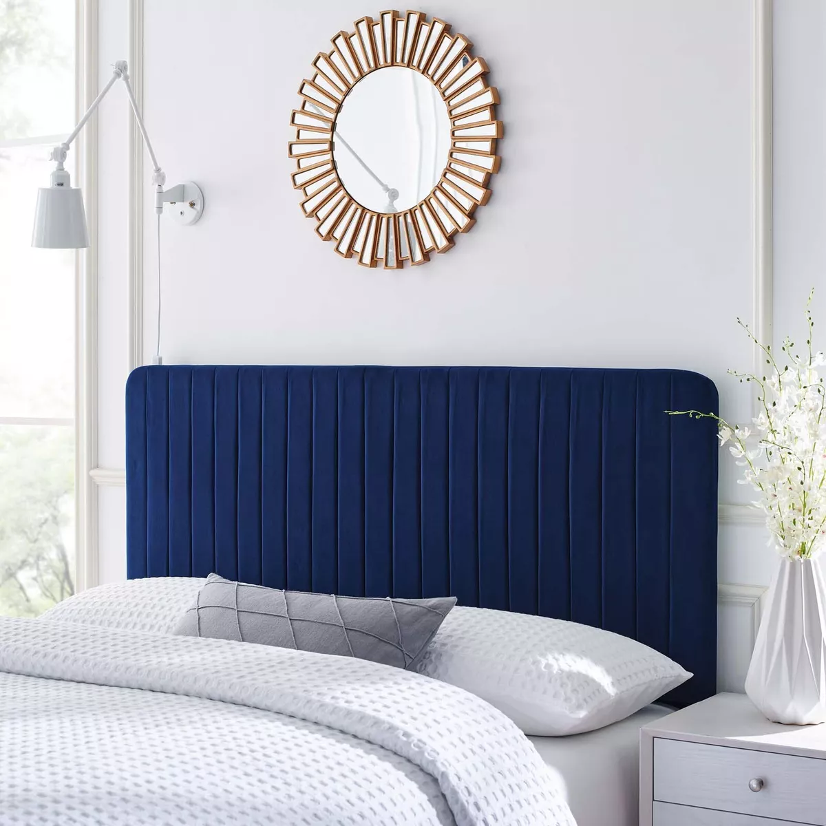 Navy twin headboard deals