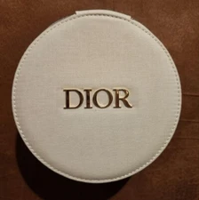 Christian Dior Vanity Pouch logo color White Novelty Limited inner mirror women