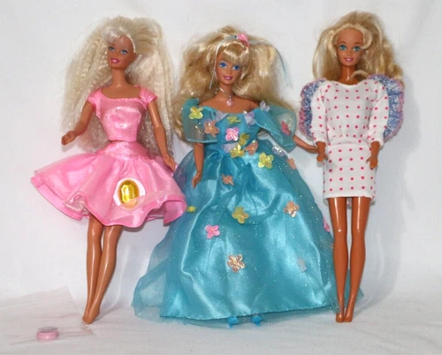 Barbie Doll SongBird Earrings 14320, Twirling' Makeup 1997 18421, Denim VTG READ