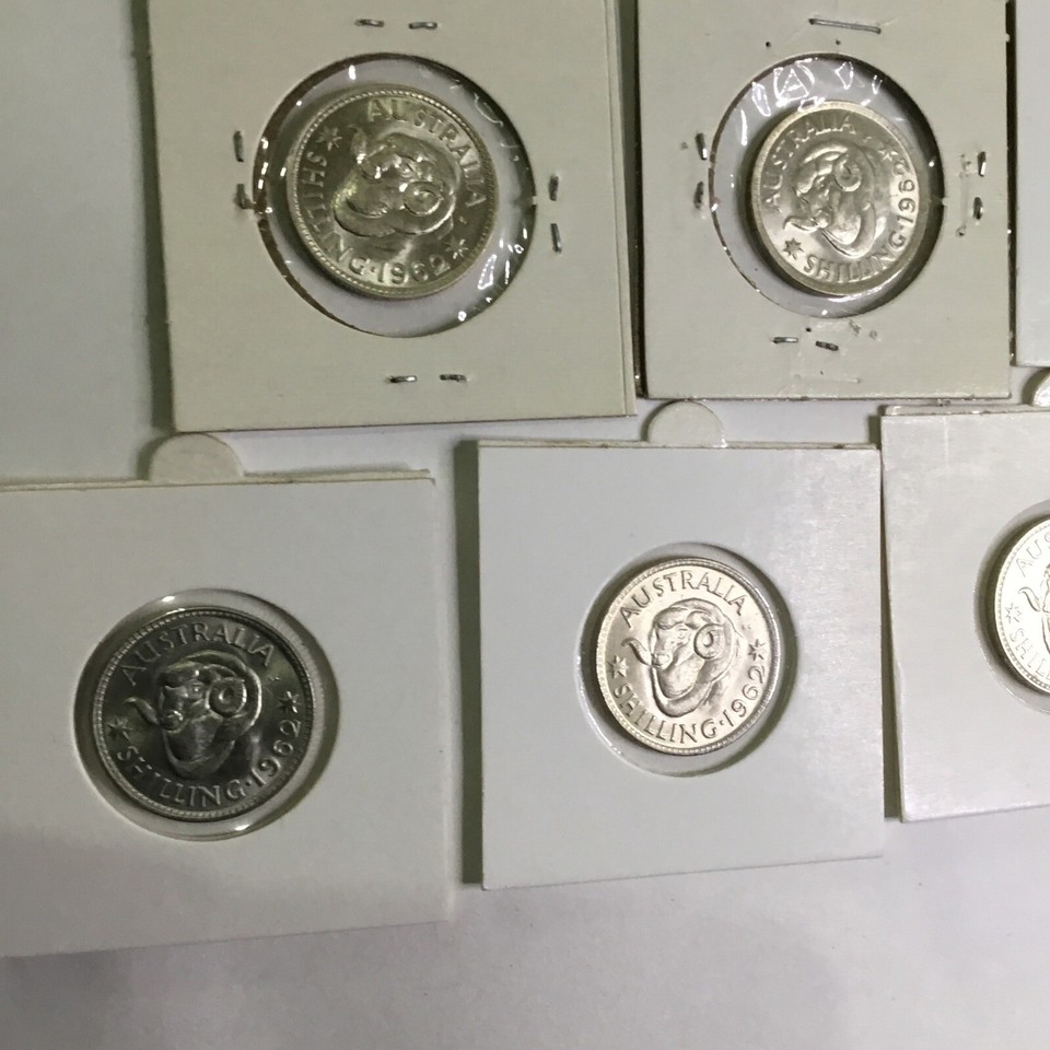 1962 SHILLING 50 Silver AUSTRALIA UNC QEII in 2x2 coin holder eBay