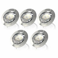 5Er Set Einbaustrahler Led Ultra-Flach Deckenspots Dimmbar 230V Einbauleuchten