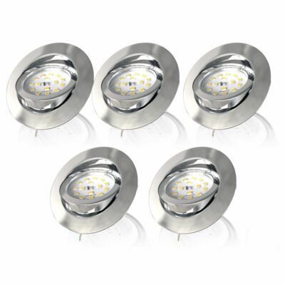 5er SET Einbaustrahler LED ultra-flach Deckenspots dimmbar 230V Einbauleuchten