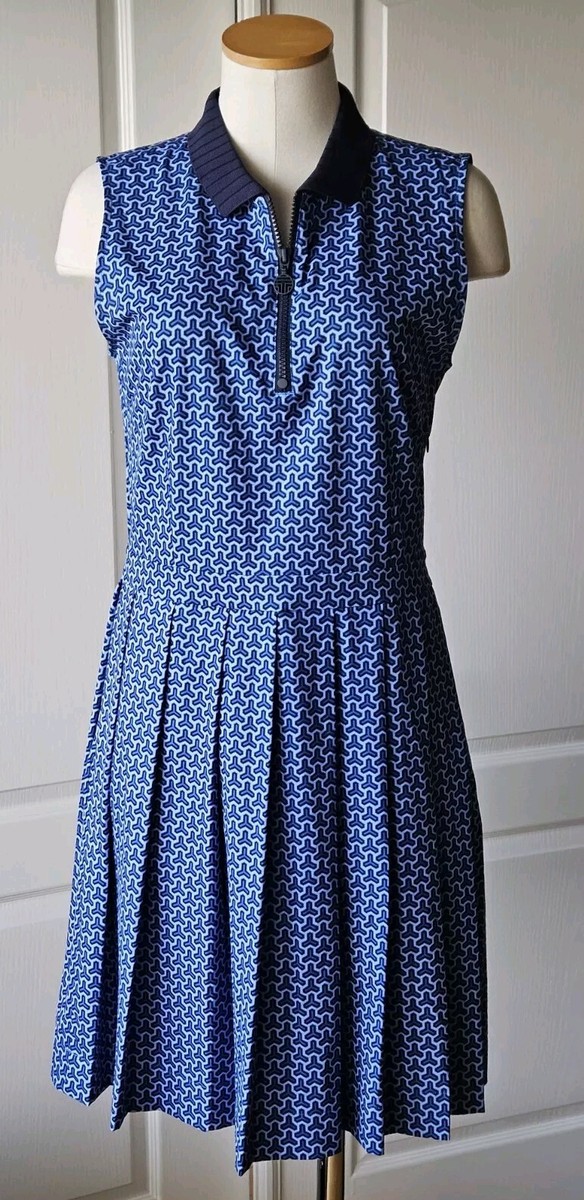 TORY SPORT ネイビー ワンピース　ゴルフウェア Tory Burch Sport Size M Medium Performance Golf Blue Pleated