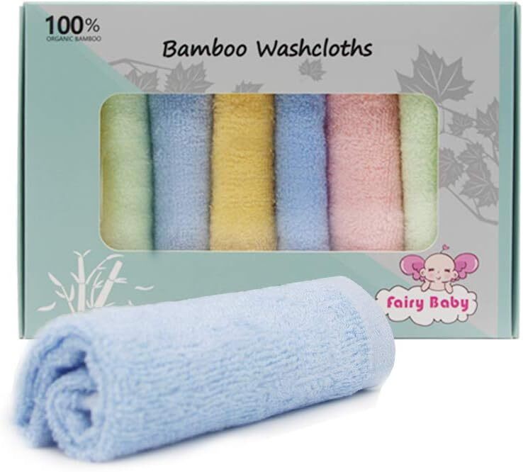 Baby Washcloths 100% Organic Bamboo Bath Washcloth Reusable Face
