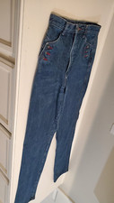 ROCKIES vintage pinstripe High Waisted Straight Leg Pants
