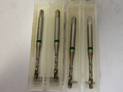 Accupro Spiral Flute Tap #4-48 UNF HSS-E 2B 3FL Green Band QTY 4 55358279 