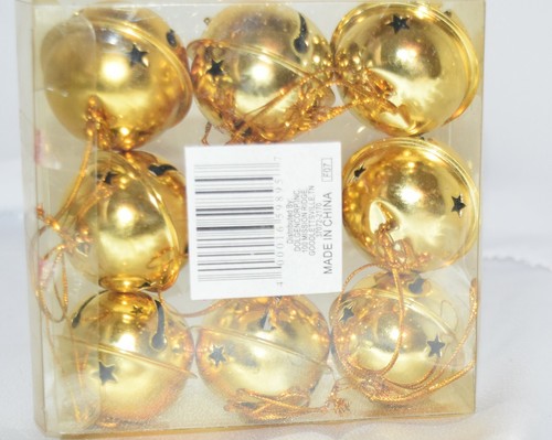 9 Gold tone Bells for your Christmas Crafts Bells or Ornaments - Picture 2 of 4