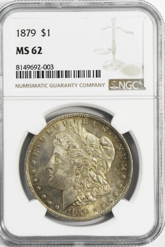 1879 $1 Morgan Silver Dollar MS62 NGC Uncirculated Philadelphia