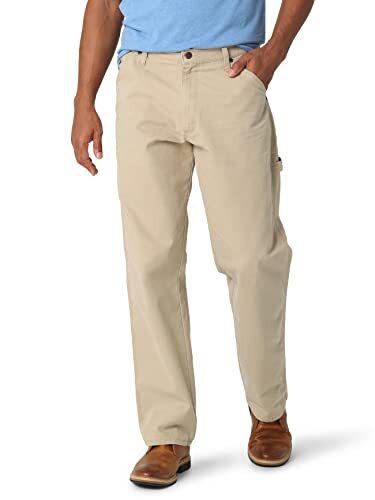 Wrangler Authentics klassieke Carpenter Jeans voor heren, Antiek Steen, 48W / 30L