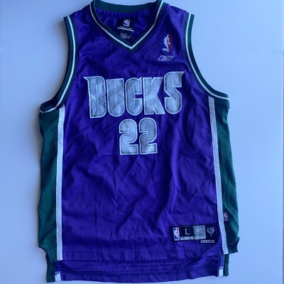 Milwaukee Bucks Michael Redd Sewn Reebok Basketball Jersey Youth L  (14-16)