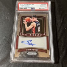 2019-2020 Panini Prizm Tyler Herro Rookie Penmanship PSA 10
