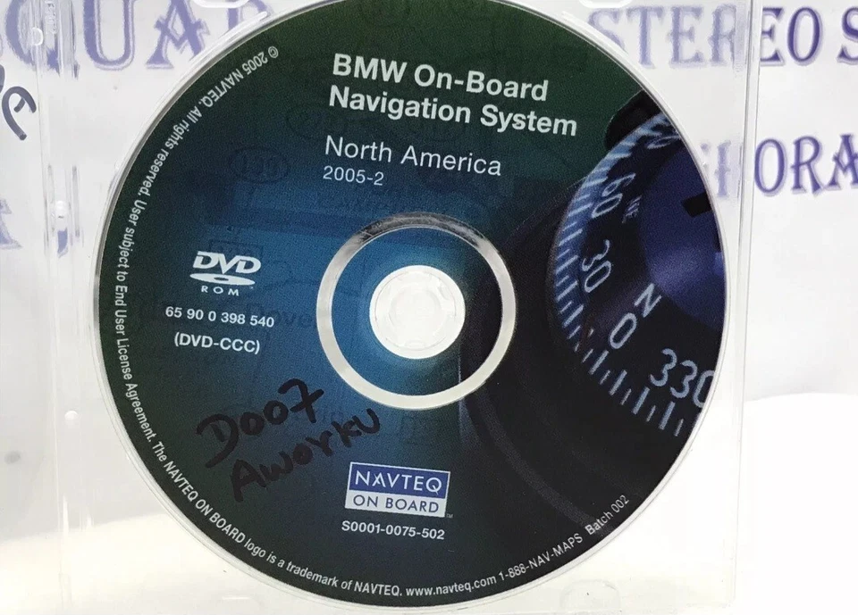 BMW 645CI 650ci 2006 navegación navegación DVD OEM 65900398540 S0001-0075-502 "D007" Foto 2 de 4