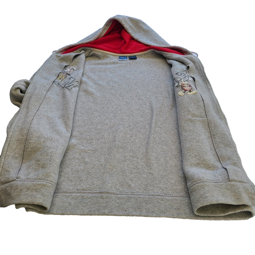 Walt Disney World Micky Mouse Hoodie Womens 1XL Gray Fleece Full Zip - Picture 12 of 17