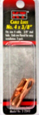 KT Industries 2-2342 Welding Cable Lugs #4 x 3/8 Hole Battery Cable Lug 2pk