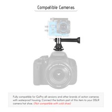 Tripod Mount Screw to Video Flash Hot Shoe Adapter fr Go Pro Action Cameras M6J4