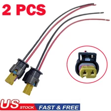 2PCS 2 Pin Flat Connector Pigtail Plug For VW Volkswagen 4F0973702A 07P973702
