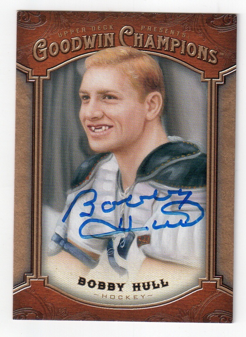 Bobby Hull Signed 2014 Upper Deck Goodwin Champions Card #12 - Autograph