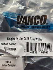 Vanco Coupler In-Line CAT6 RJ45 White 820356