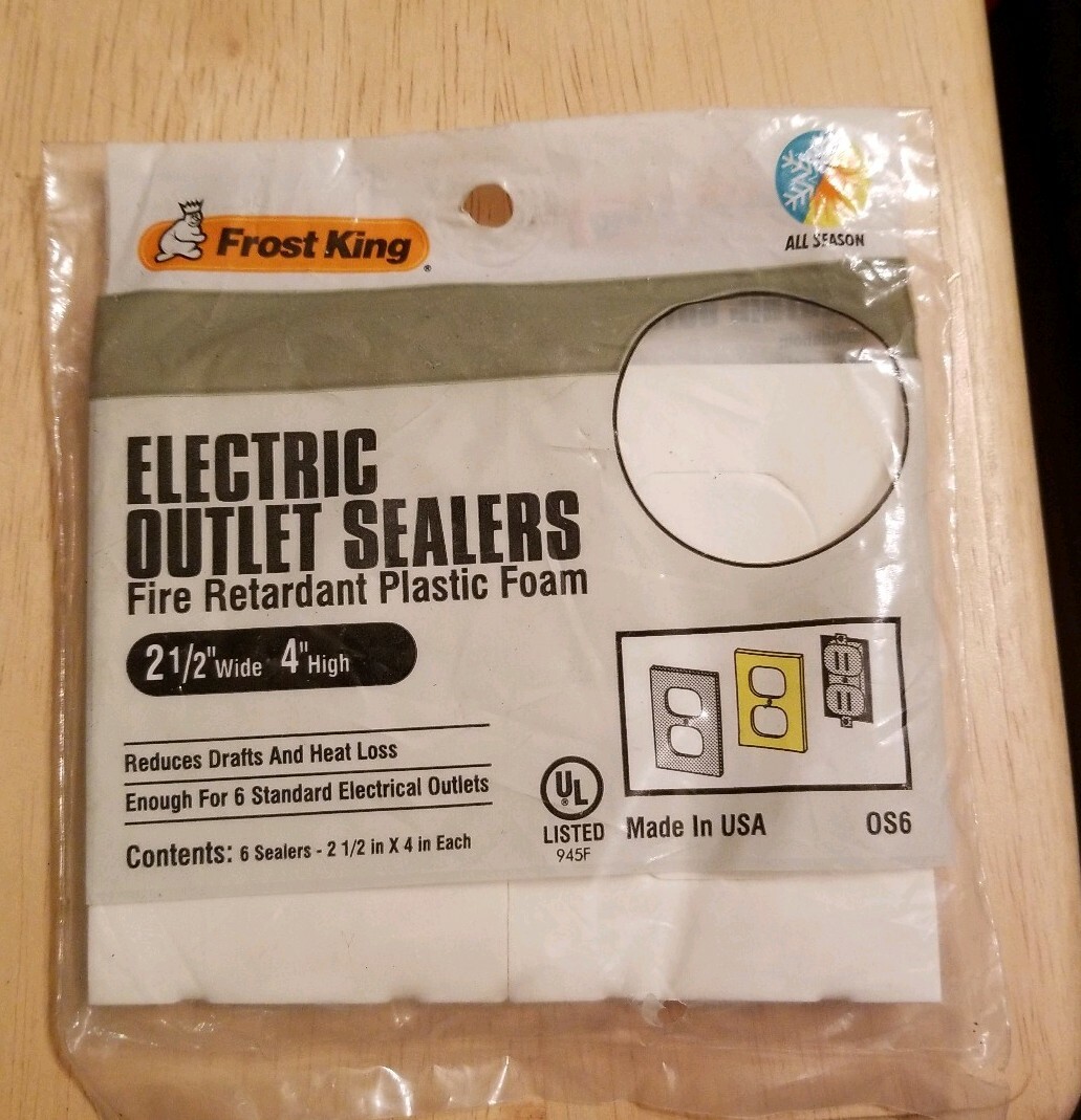 Frost King Electric Outlet Sealers Fire Retardant Plastic Foam 2 1/2" x