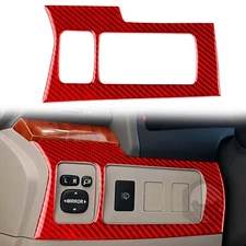 For Toyota Camry 2006-11 Red Carbon Fiber Dashboard Headlight Switch Panel Trim