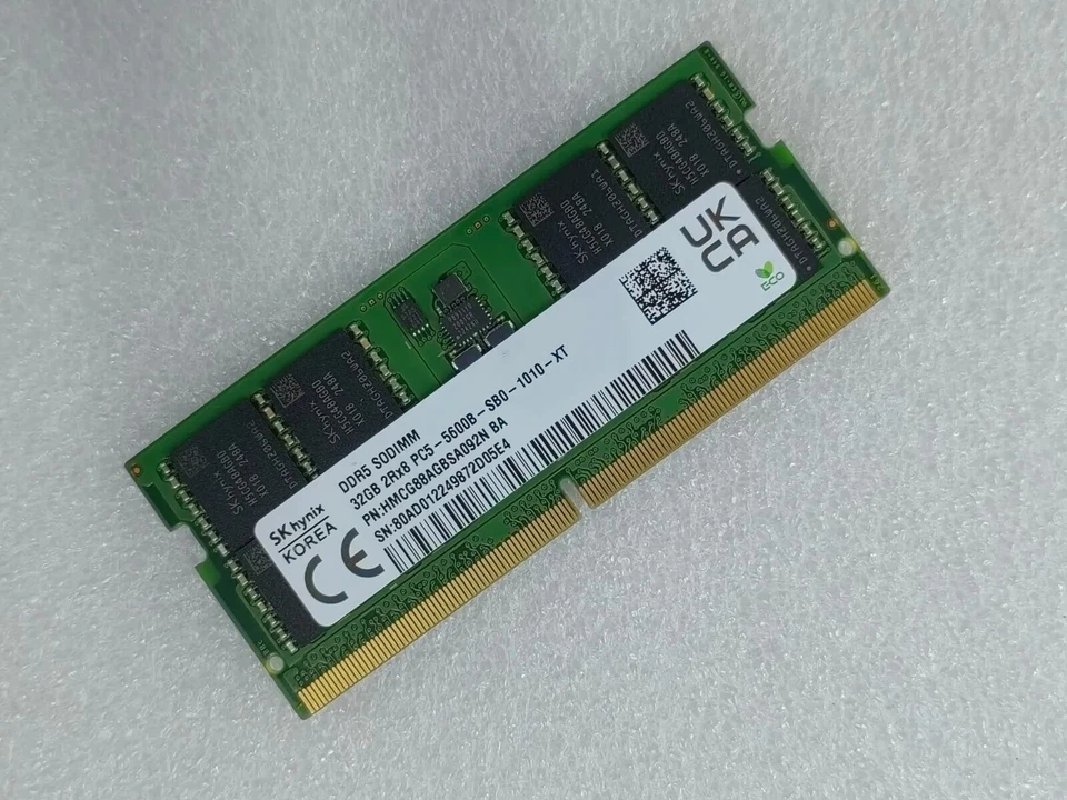 SK hynix 32GB DDR5 5600MHz Laptop SODIMM RAM 2Rx8 PC5-5600B-SB0 HMCG88AGBSA092N - Image 2 of 4