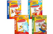 PLAYSKOOL, ALPHABET,COLOR,SHAPES, COUNTING, English, WORKBOOKS Set-4 Pre-K NEW 