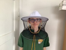 Imker Hut León mit Schleier weiß Kordel Imkerbekleidung Imkerei Bienen königin