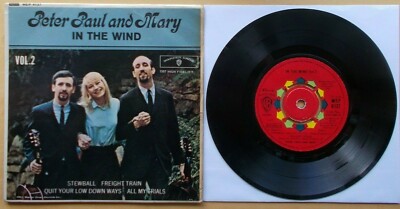 Peter, Paul and Mary EP In The Wind Vol. 2 Stewball All My Trials WEP 6137