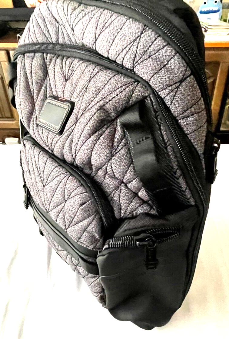 Tumi ALPHA BRAVO NAVIGATION 16 Quilted Nylon Backpack Gray x