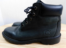 Timberland 6 " Basic Classic Boys Boots; Black Nubuck Leather 10910 - Size 5