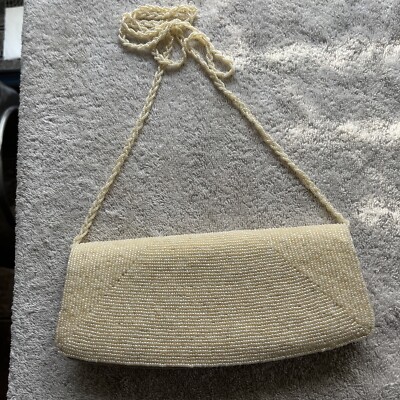 Evening Queen White Small Ladies Shoulder Purse
