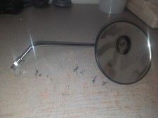 Motorcycle Bike Round Mirrors 10mm Thread Rear Side View Convex Mirror