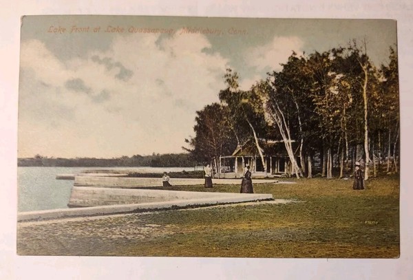 Postal de colección Middlebury, CT Lake Quassapaug View Connecticut DB antigua