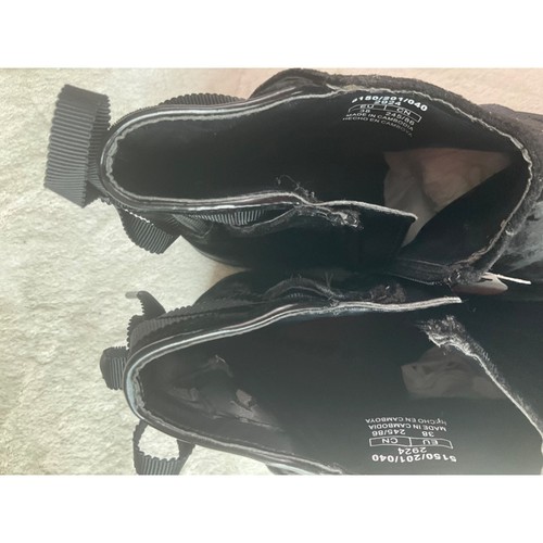 New Zara Women's Sz 7.5 M flatforms Sneakers High top velvet black comfort*Read - Picture 11 of 12