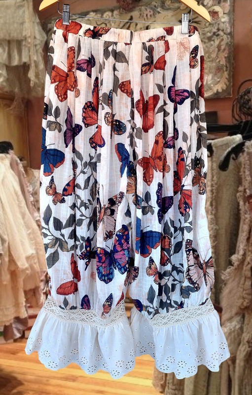 Free People Butterfly bloomer bohemian Peasant boho dress lightweight pants Xl