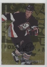 1999-00 ITG Be A Player Millennium Signature Series Gold Erik Rasmussen Auto x5u