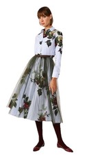 DIXIE Floral Print Striped Midi Dress Size Small Desinger