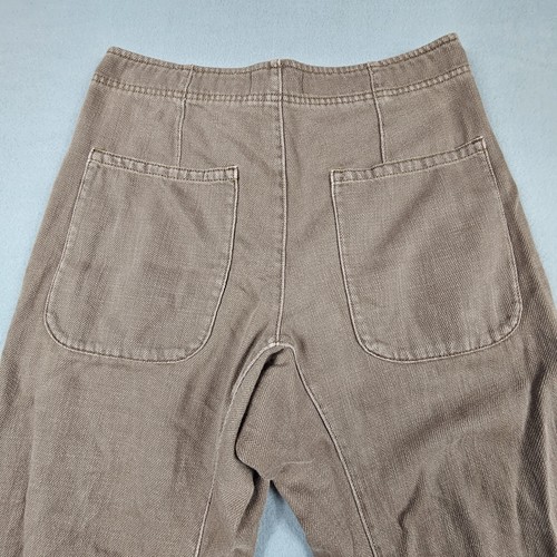 Pantalones We The Free para mujer 27 marrón botón mosca pierna recta bolsillos utilitarios algodón - Imagen 11 de 11