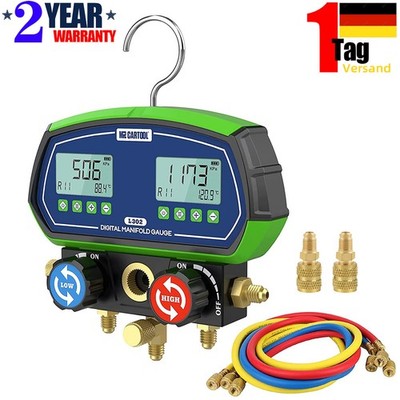 R-1234YF AC Monteurhilfe Klimaanlage Manometer Set 2-Wege R-134A R32 R410a R143a