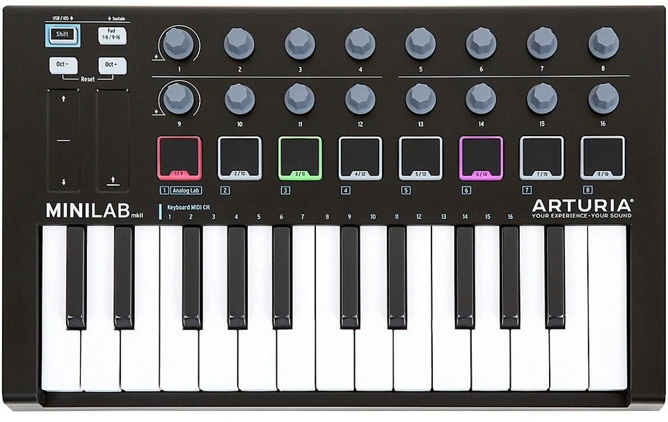 Arturia MiniLab MkII Black contrôleur clavier MIDI USB 25 touches - Photo 1/1