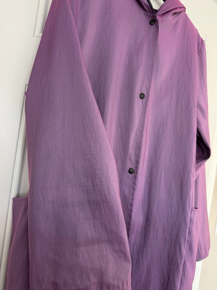 Chaqueta para mujer Maralyce Ferree irredescente talla M púrpura cierre a presión Foto 3 de 4