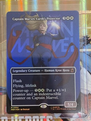MTG Marvel Super Heroes - Captain Marvel, Earth's Protector Borderless Foil 354