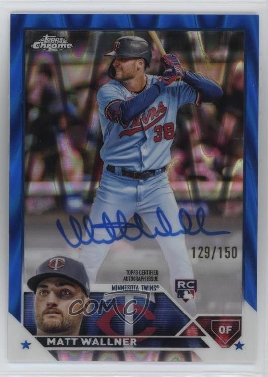 2023 Topps Chrome Rookie Blue RayWave Refractor /150 Matt Wallner Auto RC