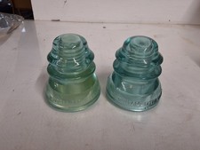 2 Whitall Tatum Co. Vintage Glass Insulator No 1 Made In The USA Collectors Item