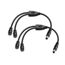 DC 5.5x2.5mm 1 Male to 2 Female Power Supply Splitter Cable 30CM, YSp...